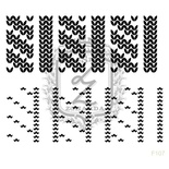 Акриловий штамп Lesia Zgharda F107 В’язка косичкою двошарова, набір з 2 штампів