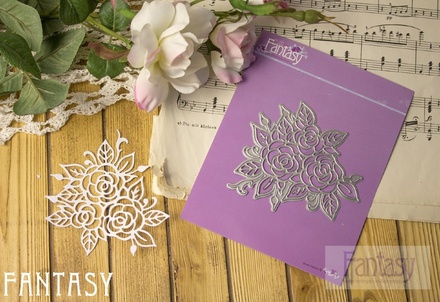 Ніж для вирубки від Fantasy - бордюр "Великий букет троянд", FD-140