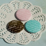 Скрап-значки (фішки). Солодкі слова №2, 3 шт.