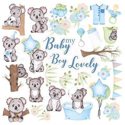 Аркуш з картинками для вирізання Puffy Fluffy Boy, ТМ Фабрика Декору