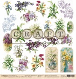 Аркуш скрап-паперу - 8 березня "Первоцвіти " (обкладинка) від Craft Paper, 30x30см