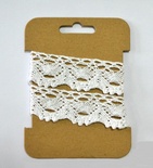 Кружа стрічка бавовняна від ScrapBerryʼs, біла. Розміри: 3 см 2м.