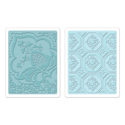 Набір папок для тиснення Sizzix - TextuRed Impressions Embossing Folders 2PK - Spirit Florals Set, 2 шт.