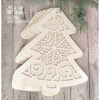 Основа для альбому ScrapBox у формі ялинки (6 шт.) Os-046