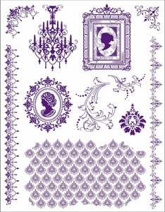 Набор акриловых штампов от Viva-decor "Драгоценный камень", размер 14 x 18 см, 1 шт.