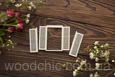 Чипборд Вікно зі ставнями + віконниці 2 від WOODchic, 7x8см