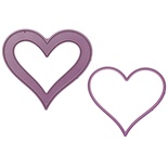 Ножі від Cheery Lynn Designs - Heart Shaker Die Set, 76x70 мм