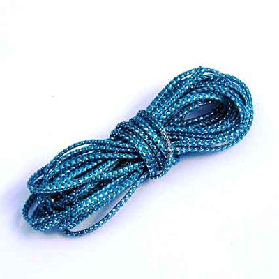 Шнур з люрексом, 2мм, колір блакитний, 3 метра