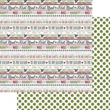 Аркуш двостороннього паперу Teresa Collins - Candy Cane Lane - Word Art, розмір 30x30 см