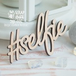 Дерев’яні фішки ScrapBox — Напис #selfie Wfi - 006