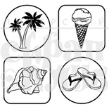 Штамп від ПСК - Набір Південний (Літній Відпочинок), 2 х8 см