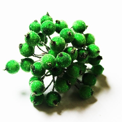 Ягодки в обсыпке, цвет зеленый, 30 шт.