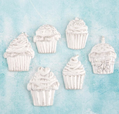 Набір прикрас Prima Marketing - Shabby Chic Treasures Resin Embellishments - 6 шт