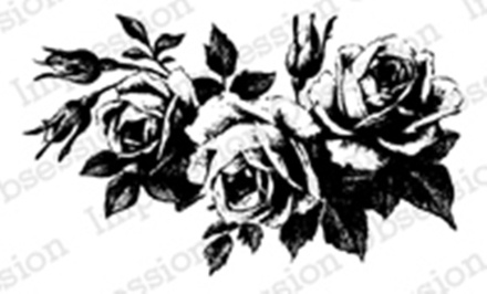 Резиновый штамп от Impression Obsession - Three Blooming Roses