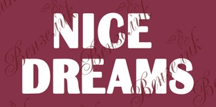Чипборд від Вензелик - Напис "Nice dreams", розмір: 26x55 мм