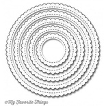 Ніж для вирубки My Favorite Things - Die-namics Stitched Mini Scallop Circle STAX, 5шт.