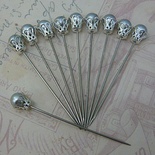 Декоративна шпилька, колір срібло, 1 шт.