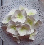 Гортензії з фоамірану, діаметр 35 мм, колір білий, 5шт.