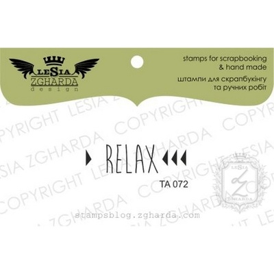Акриловый штамп Lesia Zgharda TA072 Relax, размер 3x0,9 см