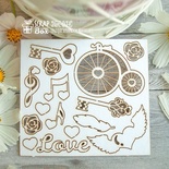 Чипборд ScrapBox - набір весільний малий Hm-034