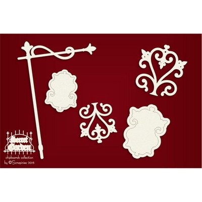 Чипборд Scrapiniec - Secret Garden - Декор