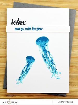 Набор штампов от Altenew - Painted Jellyfish Stamp Set - Медузы