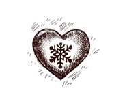 Акриловый штамп Christmas Stamp SR024 Сердце, размер 3,2 * 3 см