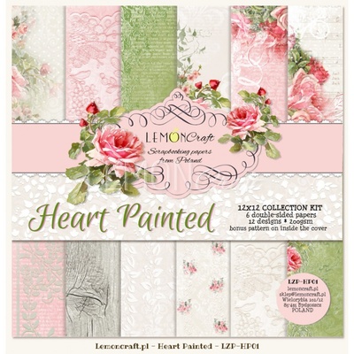 Набор скрапбумаги LemonCraft - Heart Painted, 30х30 см