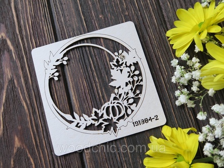 Чипборд рамки осінь від WOODchic, 9x9,5см