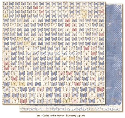 Двусторонний лист бумаги для скрапбукинга от Maja Design - Coffee in the Arbour - White Daisies, 30x30 см