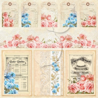 Набiр паперу для скрапбукiнгу Lemoncraft - Sense and sensibility, 30.5x30.5см, двосторонній