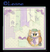 Акриловий штамп LeCreaDesign - Owlie's, "Popco at Party" - Сова і свято