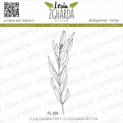 Акриловый штамп Lesia Zgharda Оливкова гілочка (мала) FL235