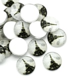 Скляний кабашон "Ейфелева башта" 16мм, 1 шт.