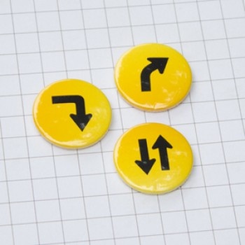 Скрап-значки (фишки). Дорожные знаки №1, 3 шт., f10