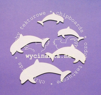 Чипборд від Wycinanka - Дельфіни, 5,5 - 10 см