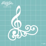 Чипборд від Вензелик - Скрипічний ключ 03, розмір: 59x68 мм