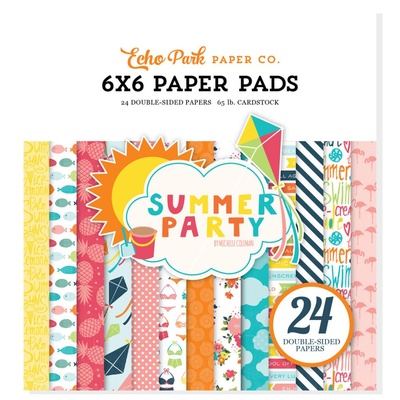 Набор бумаги от Echo Park — Summer Party, 15х15см