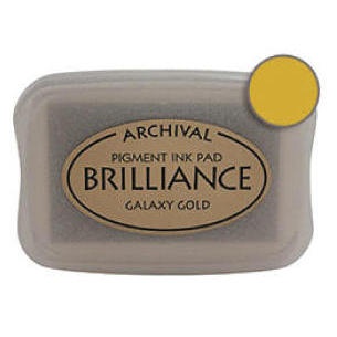 Чорнило для штампінгу Tsukineko - Brilliance Pearlescent Galaxy Gold, велике