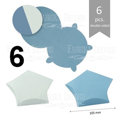 Набір паперових заготовок 001, ТМ Fabrika Dekoru, 6 штук, 105 мм, вибір кольору