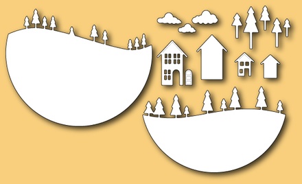 Ніж для вирубки від Memory Box - Circle Forest Scene