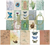 Набор карточек от EcoPaper -  "Среди лугов", 20шт.