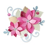 Ніж для вирубки з Sizzix - Sizzix Sizzlits Die - Poinsettia Swirls