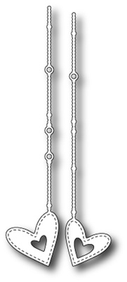 Ніж від Memory Box - Khloe Heart Duet - двоє середечок на стрічці