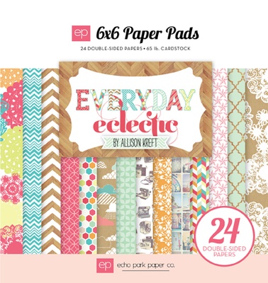 Набор бумаги от Echo Park - Everyday Eclectic, 15х15 см, 24 л.