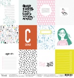 Аркуш паперу для скрапбукінгу від Polkadot — Картки, колекція Scrapgirl, 30x30 см, щільність 190 г\м2