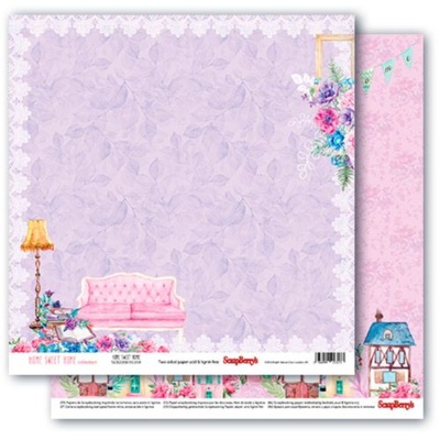 Набор бумаги для скрапбукинга от ScrapBerry's - Home sweet home, 30,5x30,5 см, 6+2 шт