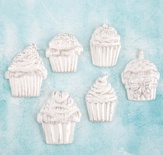 Набір прикрас Prima Marketing - Shabby Chic Treasures Resin Embellishments - 6 шт