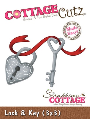 Ніж для вирубки CottageCutz - Lock & Key, 7,5x7,5см