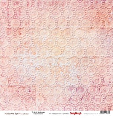 Бумага для скрапбукинга от ScrapBerry's - Этника -Вышивка, двусторонняя, 30,5x30,5 см